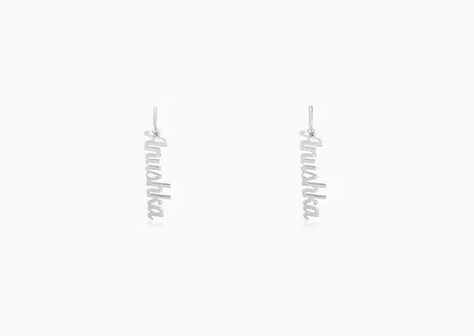 PERSONALISED CURSIVE NAME EARRING