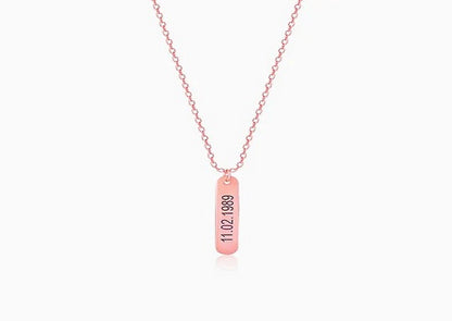 NAME ENGRAVED DOUBLE SIDE CHARMING PENDANT CHAIN