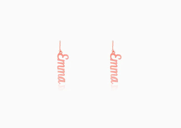 PERSONALISED CURSIVE NAME EARRING