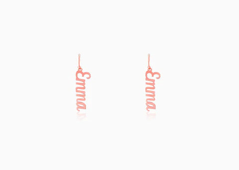 PERSONALISED CURSIVE NAME EARRING