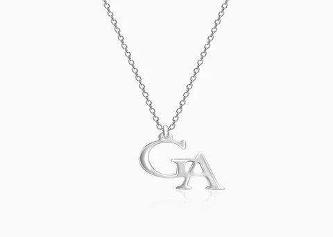 PERSONALISED COUPLE INITIIAL PENDANT CHAIN