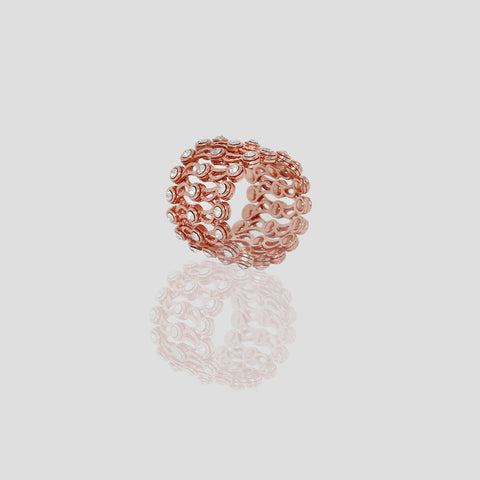 Rose Gold Supple Ring Cum Kada