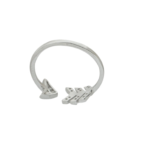 Silver Bow And Arrow Ring