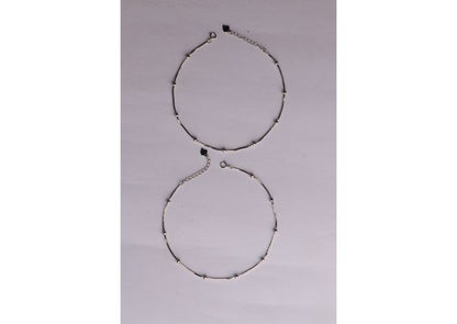 Silver Rodhium Anklets