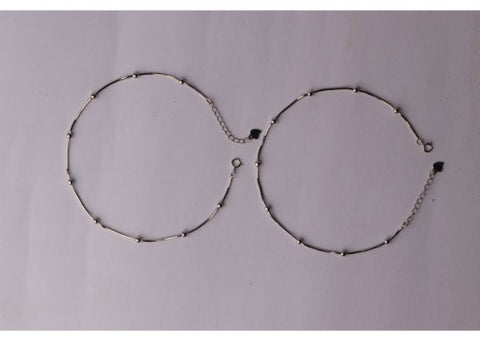 Silver Rodhium Anklets