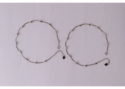 Silver Rhodium Italy Anklets