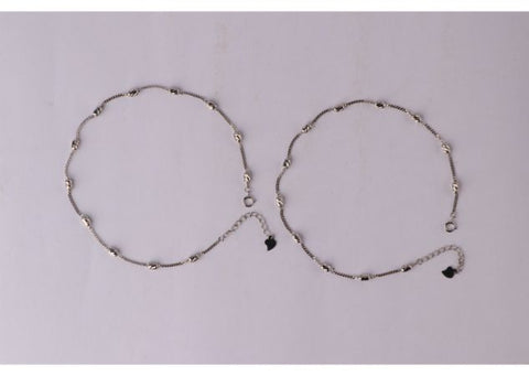 Silver Rhodium Italy Anklets