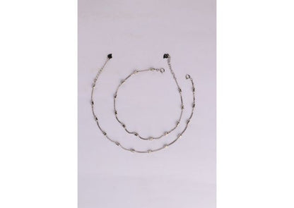 Silver Rhodium Italy Anklets