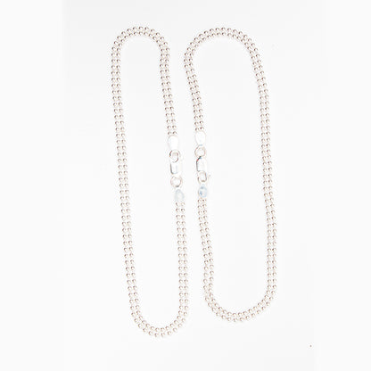 Silver Double Line Anklets