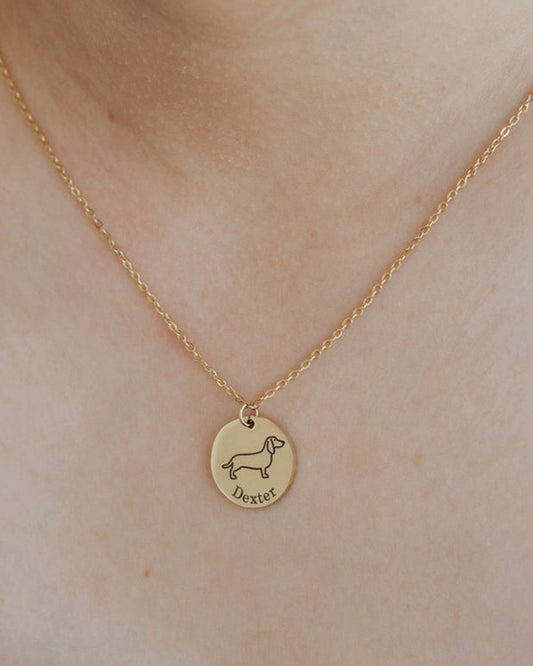 PERSONALISED PET ENGRAVED NAME PHOTO CHAIN PENDANT