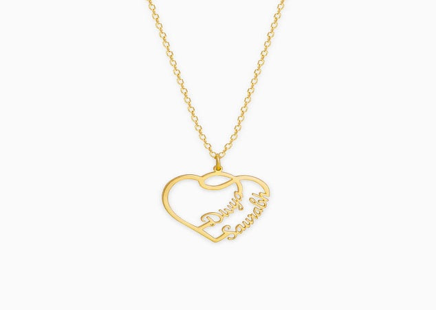 Silver Lovestruck Couple Silver Pendant With Link Chain